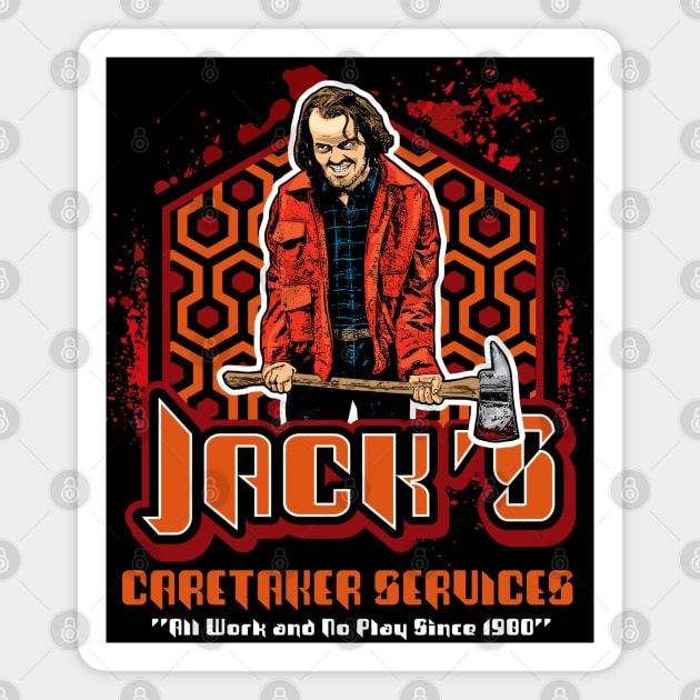 Jack's Caretaker Service Magnet by Alema Art